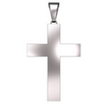 Sterling Silver Cross Pendant, 3/4" X 1.7mm Sterling Silver Cross Pendant, 3/4" X 1.7mm Sterling